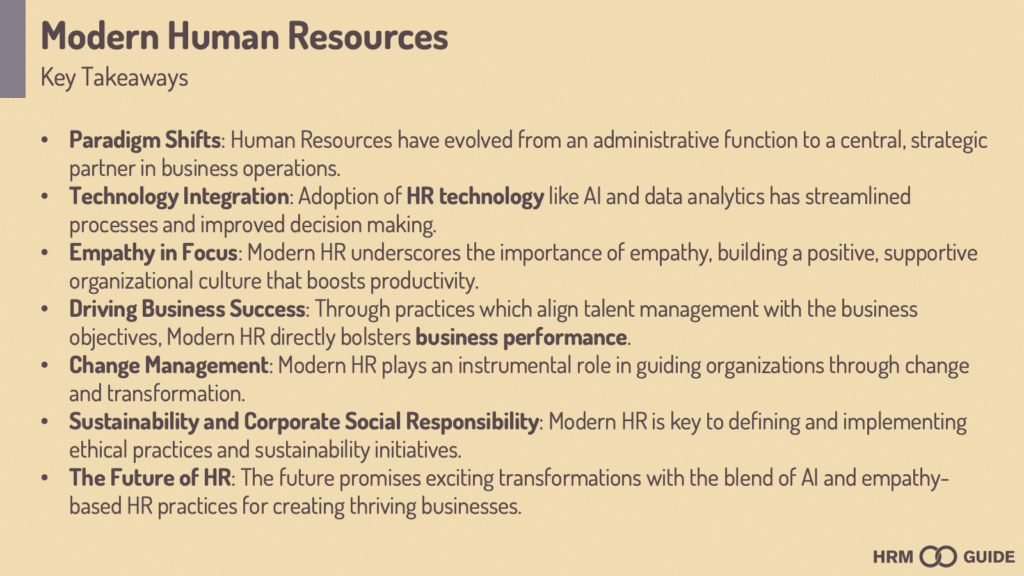Modern Human Resources - Summary